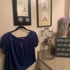 Moral Fiber size small blue new with tags